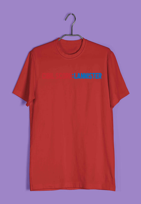 3 TV Series CIBIL Score Custom Printed Graphic Design T-Shirt for Men